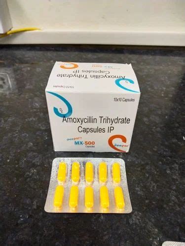 Amoxycillin Trihydrate Capsule Ip 500mg At Rs 69 9 Stripe Amoxicillin
