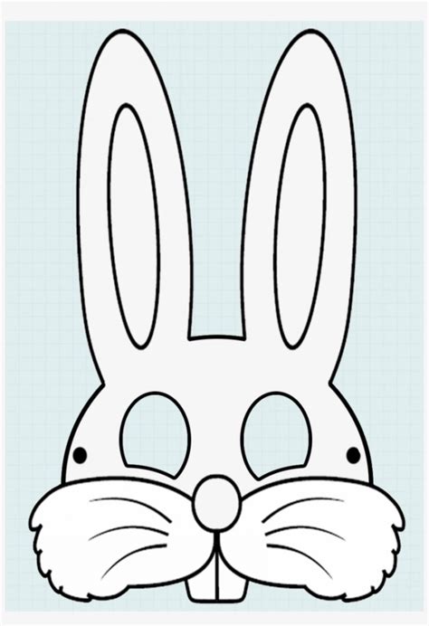 rabbit face mask template clipart easter bunny mask bunny mask