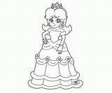 Daisy Coloring Princess Pages Rosalina Peach Print Mario Luigi Colouring Rose Line Bowser Kart Paper Printable Color Kids Library Clipart sketch template