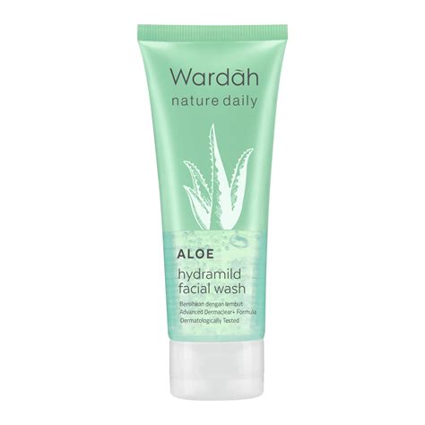 wardah nature daily aloe hydramild facial wash wardah indonesia