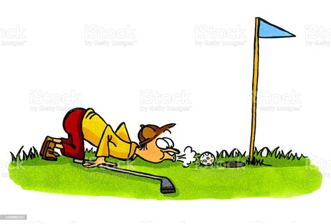 golf cartoons number 4 golfer cheating stock vector art and more images
