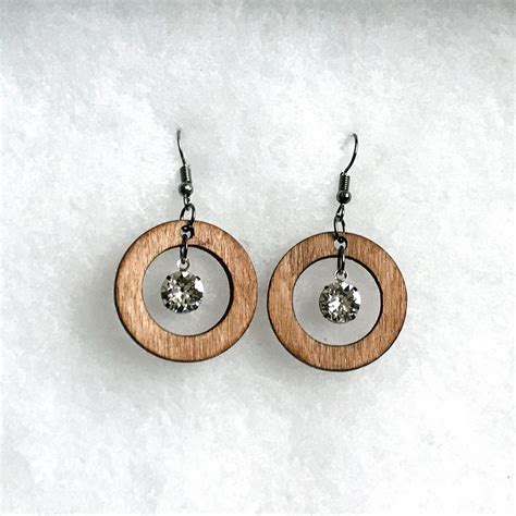 pin on steampunk wood earrings