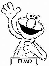 Elmo Coloring Pages Muppet Character sketch template