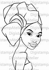 Digistamp Nubian sketch template