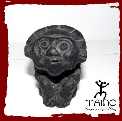 Taino Indian God Of The Sun Ceramic Fire Home Sculpture