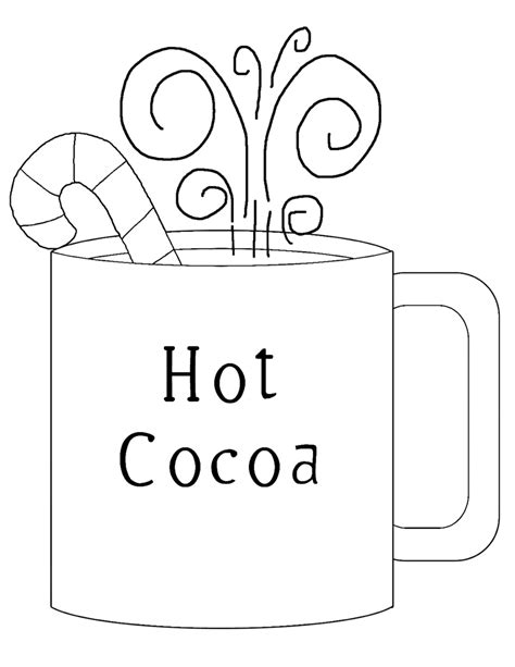 hot chocolate coloring page coloring home