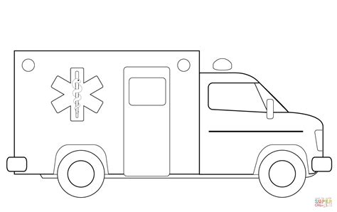 ambulance truck coloring page  printable coloring pages