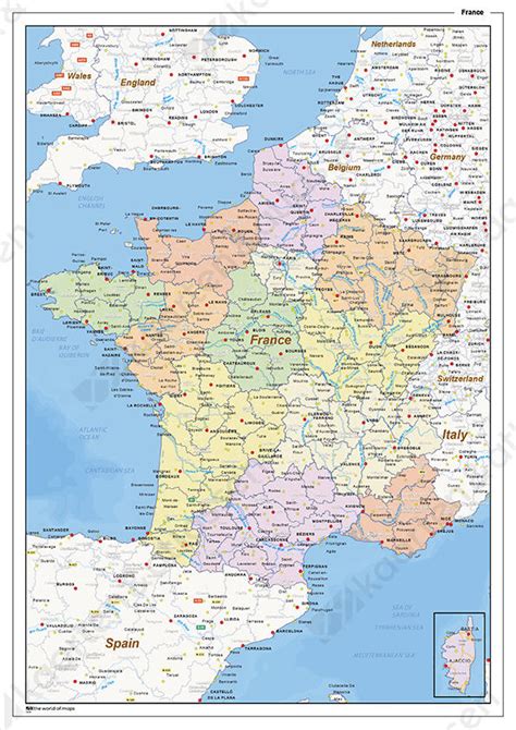 staatkundige landkaart frankrijk  kaarten en atlassennl