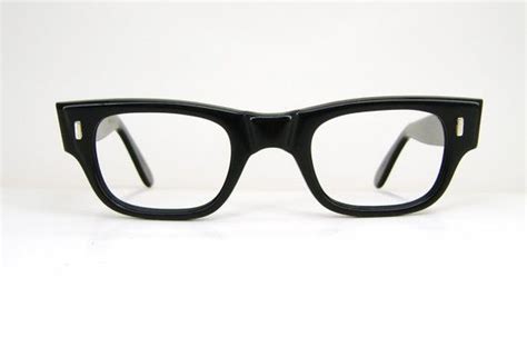 Vintage Mens 1950s Horn Rim Glasses Eyeglasses Eyewear Black Etsy