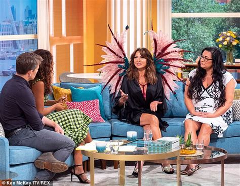 lizzie cundy 50 oozes sex appeal in victoria s secret wings and a hot pink bra daily mail online