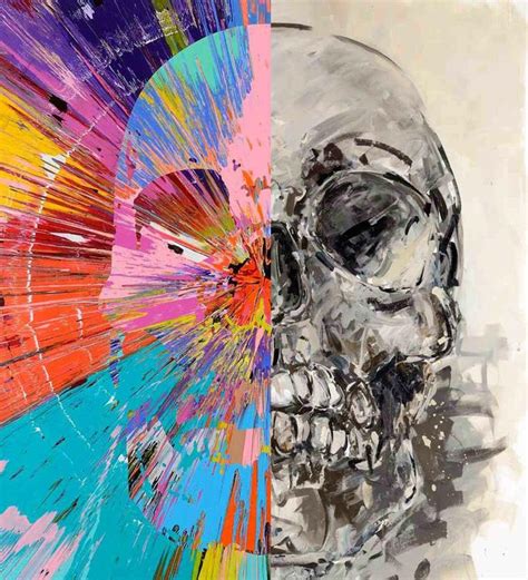 kamp collective design art  illustration damien hirst paintings skull painting anatomy art