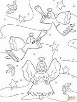 Christmas Coloring Angels Pages Printable Categories sketch template