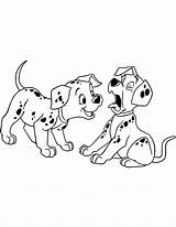 Coloring 101 Clipart Pages Dalmatians Puppies Disney Two Printable 102 Dogs Dog Dalmatian Clip Cliparts Print Playing Dalmation 1001 Gif sketch template