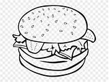 Coloring Bun Hamburger Burger Transparent sketch template