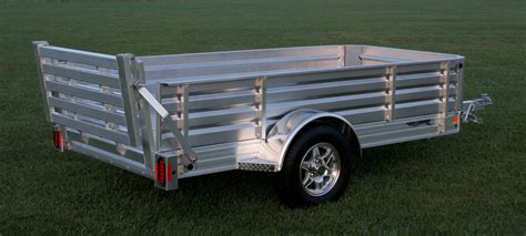 aluminum utility trailer bi fold ramp hillsboro trailers  truckbeds
