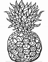 Ananas Zentangle Ausmalen Funky Supercoloring Whitesbelfast Drukuj sketch template