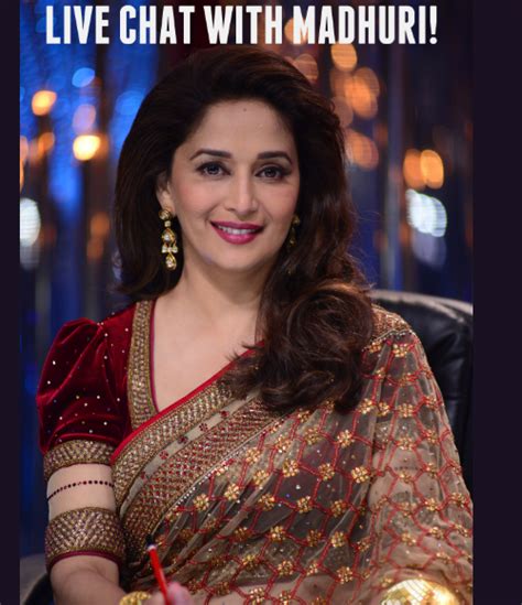 Madhuri Dixit In Designers Saree On The Set Of Jhalakh