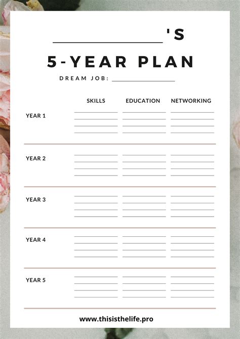 how to make your own 5 year career plan this is the life build the