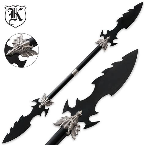 dueling dragons double blade fantasy spear budkcom knives swords   lowest prices