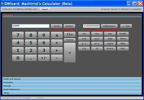 wizard machinists calculator scientific calculator cnccookbook
