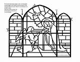 Coloring Crafts Annunciation Stained Glass Bible Activities Children Catholic sketch template