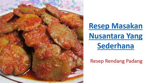 Resep Bumbu Rendang Daging Sapi Kering Padang Asli Youtube