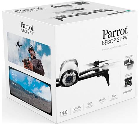 parrot bebop  fpv drone  skycontroller  white black deals