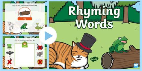 First Rhyming Words Powerpoint Primary Teaching Resources