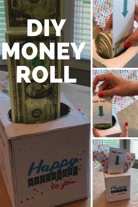 diy money roll box  printable birthday money diy money