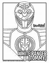 Ranger Rangers Morphin Mighty Tommy Colouring sketch template