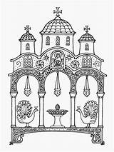 Orthodox Icons Coloring Clipart School Drawing Sunday Church Pages Crafts Christian Drawings Illustration Colouring Religious Catholic Byzantine Project Cross October sketch template
