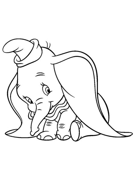 dumbo elephant coloring pages disney fans