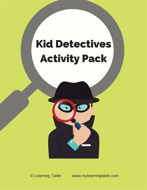 printable detective activities  kids