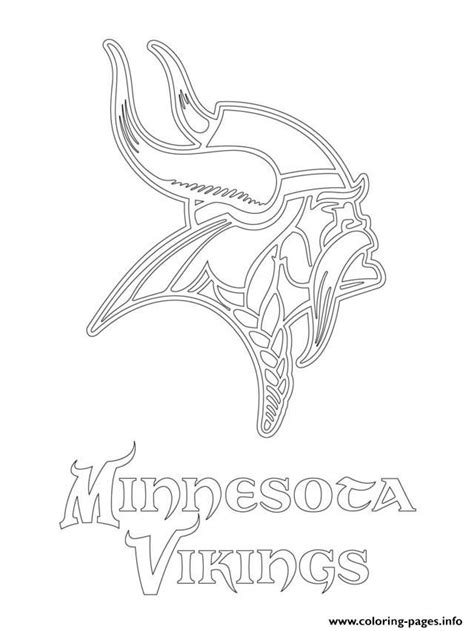 print minnesota vikings logo football sport coloring pages minnesota