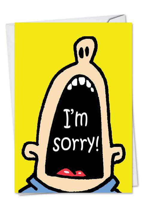 Big Mouth Sorry Cartoons Sorry Paper Card D T Walsh