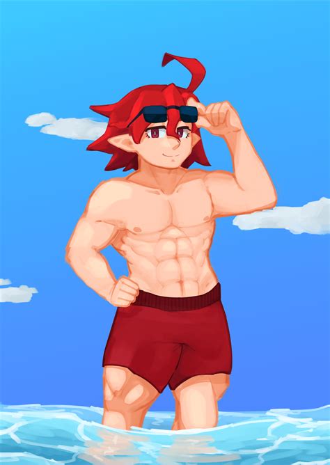 Red Showing Off His Beach Bod🙄 R Originalcharacter