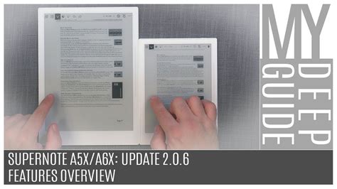 supernote a5x and a6x update 2 0 6 features overview youtube
