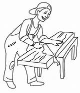 Carpenter Carpinteiro Serrando Praca Stolarni Getdrawings Tudodesenhos Kolorowanka Malowankę Wydrukuj sketch template