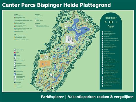 plattegrond van center parcs bispinger heide parkexplorer