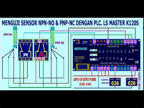 belajar plc ls master ks menguji sensor npn  pnp nc  plc ls youtube
