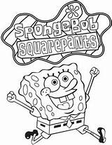 Coloring Spongebob Pages Kids Squarepants Cartoon Happy Printable sketch template