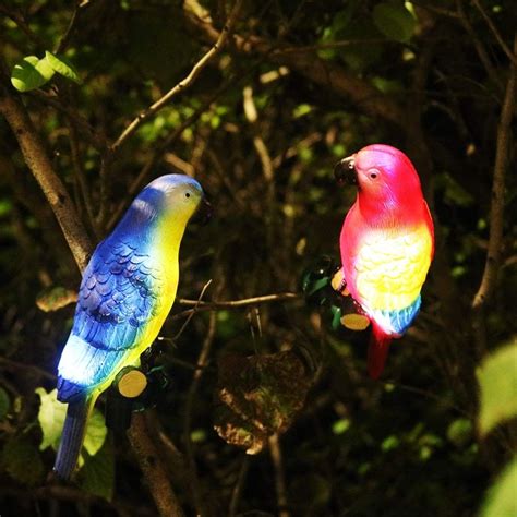 led solar parrot light light  colored bird lamp  flexible clip animal light