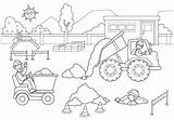 Coloring Construction Pages Kids Site Birthday Colouring Dockyard Theme Kindergarten Sheets Crane Equipment Goodnight School Activity Road Work Colors Party sketch template