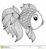 Fisch Mandalas Ausmalen sketch template
