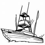 Boat Fishing Coloring Pages Drawing Line Color Yacht Recreational Clip Boats Sport Clipart Play Kids Row Template Speed Print Getdrawings sketch template