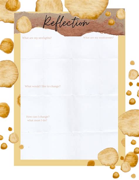 reflection template etsy