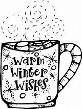 Winter Warm Clipart Melonheadz Wishes Coffee Hot Clip Chocolate Transparent Coloring Cocoa December Mugs Cliparts Holiday Melonheadzillustrating Math Uncolored Book sketch template