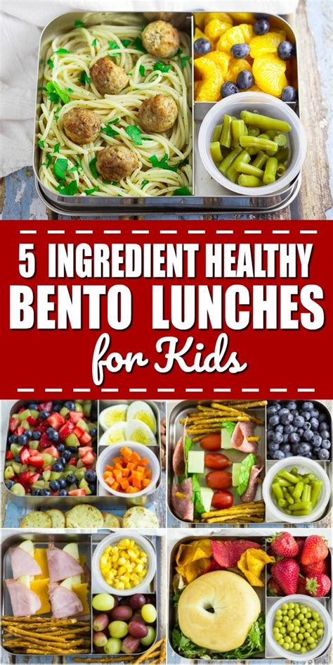 ingredient bento box lunches  kids   week easy healthy