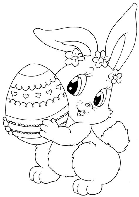 easter bunny coloring pages  toddlers