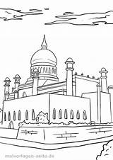 Malvorlage Moschee Ausmalen Ausmalbild Regenbogen sketch template